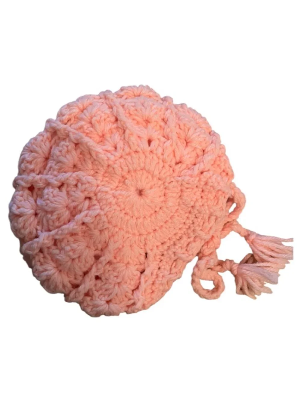 Beautiful Youth Girls Pink Hand Crochet Beanie